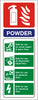 Powder ID Sign - Self Adhesive 75mm x 200mm - HartsonFire