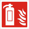 Fire Extinguisher Picto Sign - Rigid Plastic 100mm x 100mm - HartsonFire