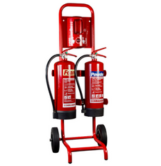 BUNDLE - Double Trolley / Stand Plus Fire Extinguishers & Fire Alarm