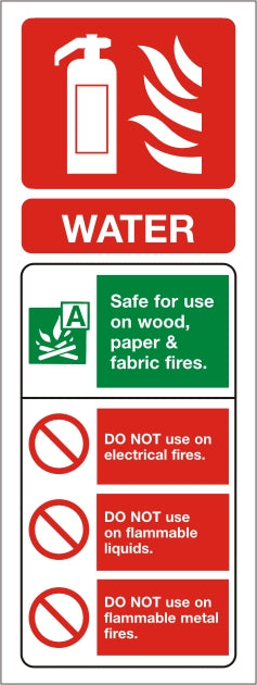 Water ID Sign - Self Adhesive 75mm x 200mm - HartsonFire
