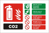 CO2 ID Sign - Self Adhesive 150mm x 100mm - HartsonFire