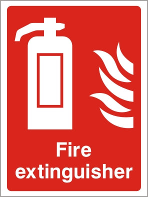 Fire Extinguisher Sign - Rigid Plastic 150mm x 200mm - HartsonFire