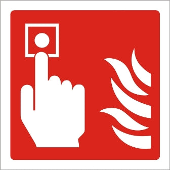 Fire Alarm Point Sign - Rigid Plastic 100mm x 100mm - HartsonFire