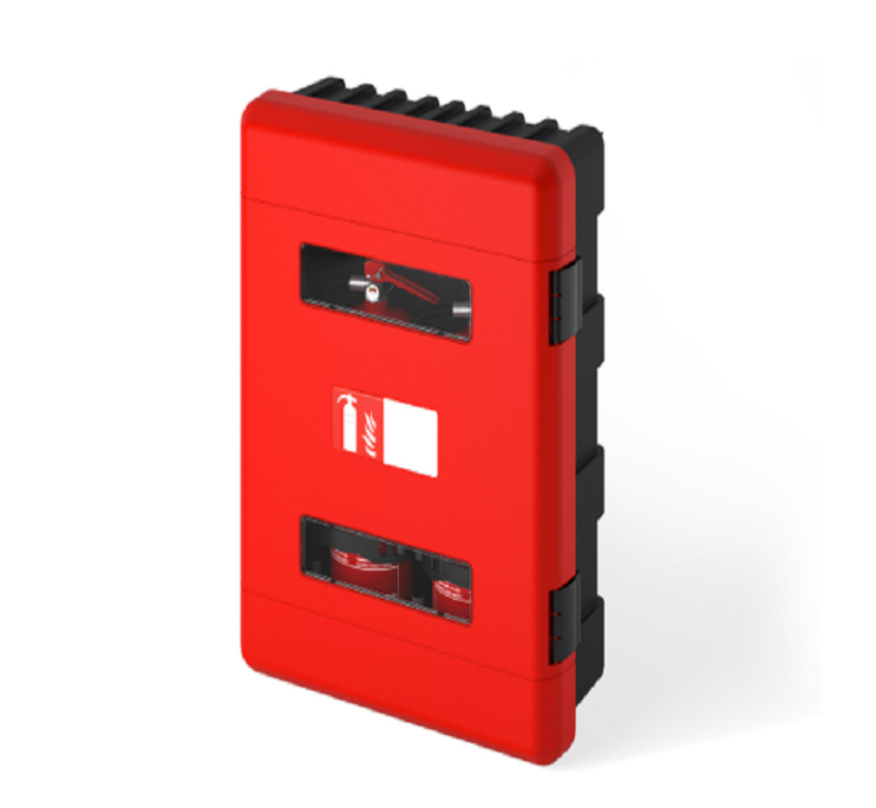 Double Cabinet with integral keybox and triangular keylocks