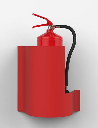Wave Wall Extinguisher Stand - Red - HartsonFire